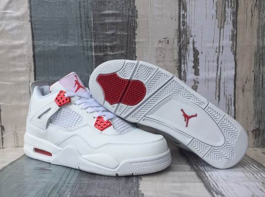 (image for) AIR JORDAN 4 Retro Metallic Red CT8527-112 Men's Shoes White-4